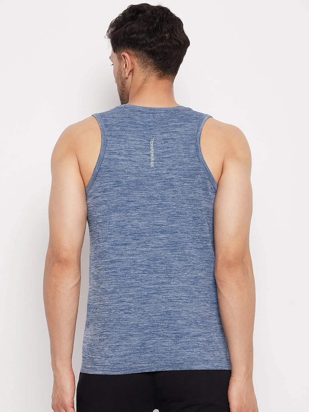 C9 Airwear Seamless Men's Sando/Vests with Round Neck - Navy