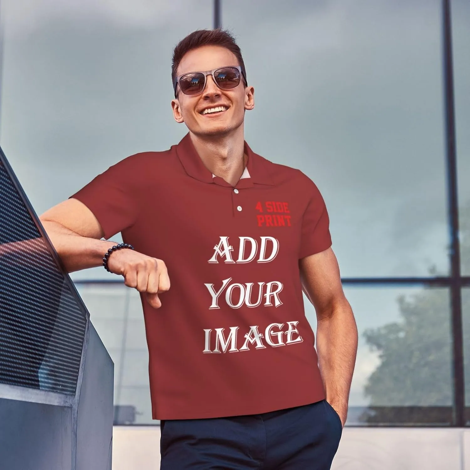Custom Shirts for Men Customized Polo Shirts with Logo Text Photo Design Your own Valentine's Day Gift