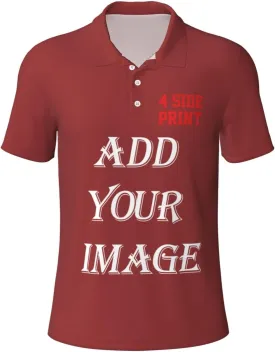 Custom Shirts for Men Customized Polo Shirts with Logo Text Photo Design Your own Valentine's Day Gift