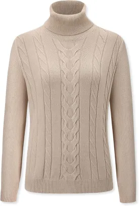 DAIMIDY Women's Long-Sleeve Turtleneck Sweater