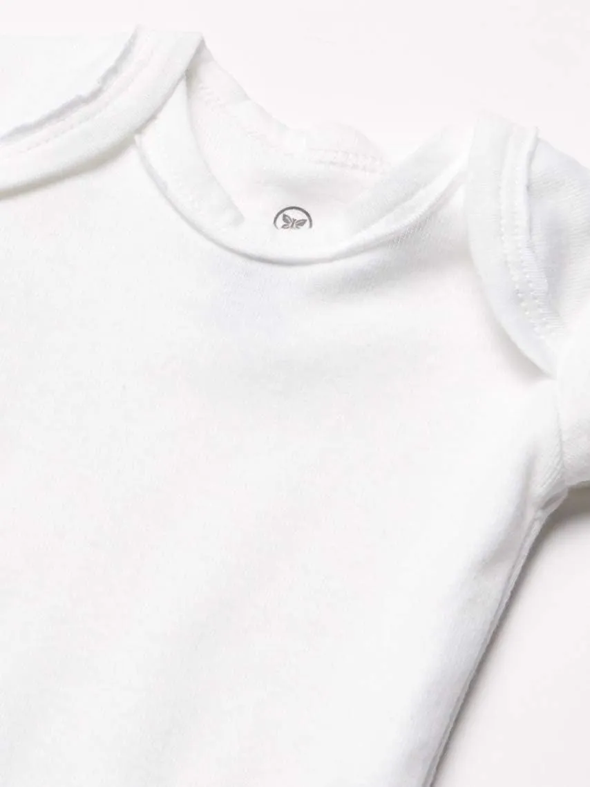 HonestBaby 5-pack Short Sleeve Bodysuits One-piece 100% Organic Cotton for Infant Baby Boys