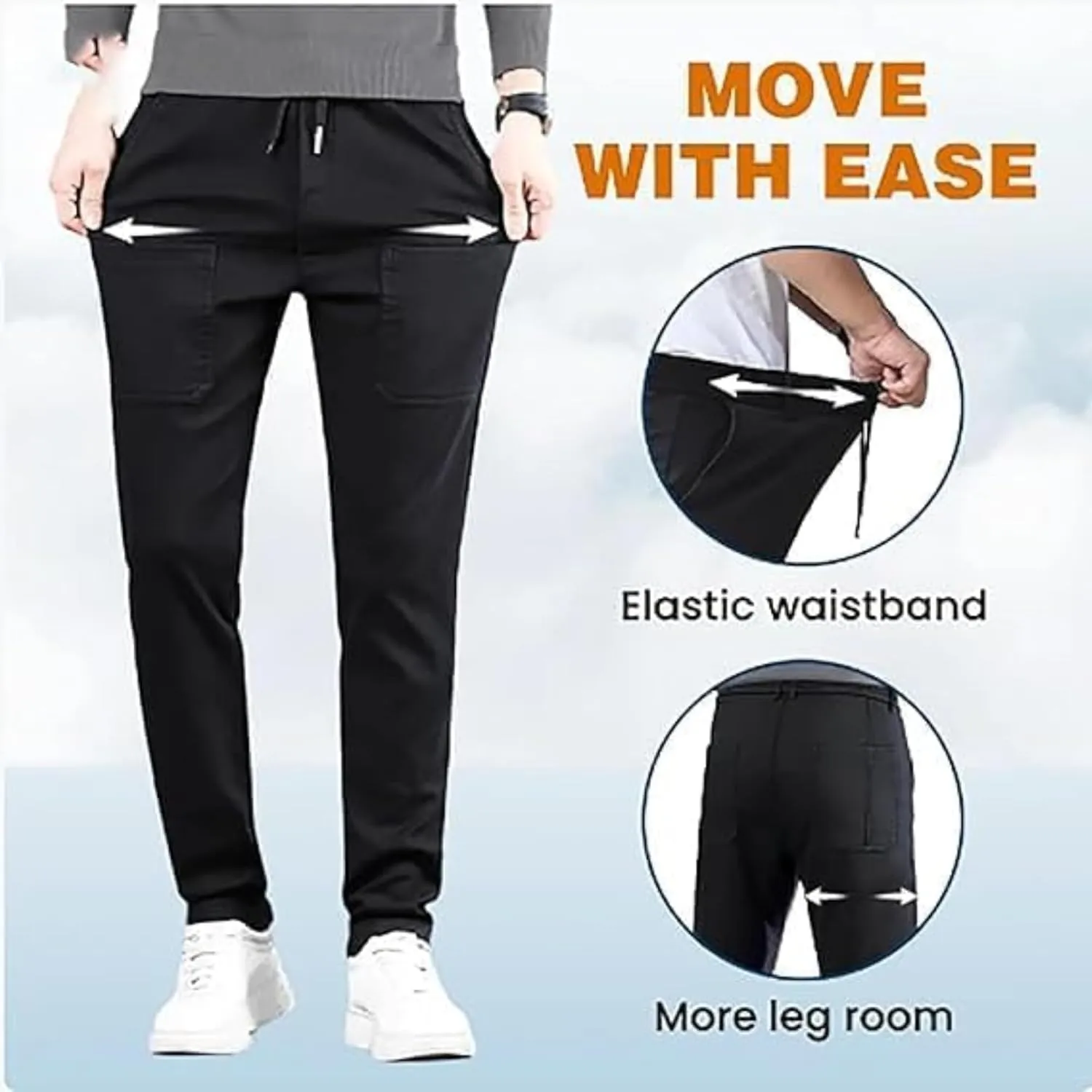 Mencomfy Cargo Pants for Men, Multipants - High Stretch Multi Pocket Durable Cargo Pants Comfort Fit Waterproof Cargos Pant