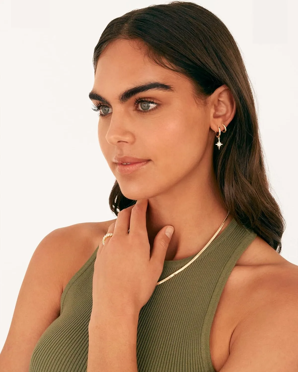 PAVOI 14K Gold Plated S925 Sterling Silver Post Lightweight Drop Dangle Huggie Hoop Earrings for Women | Star, Lock, Pearl, Cross, Lightening, Coin | Dainty Earrings
