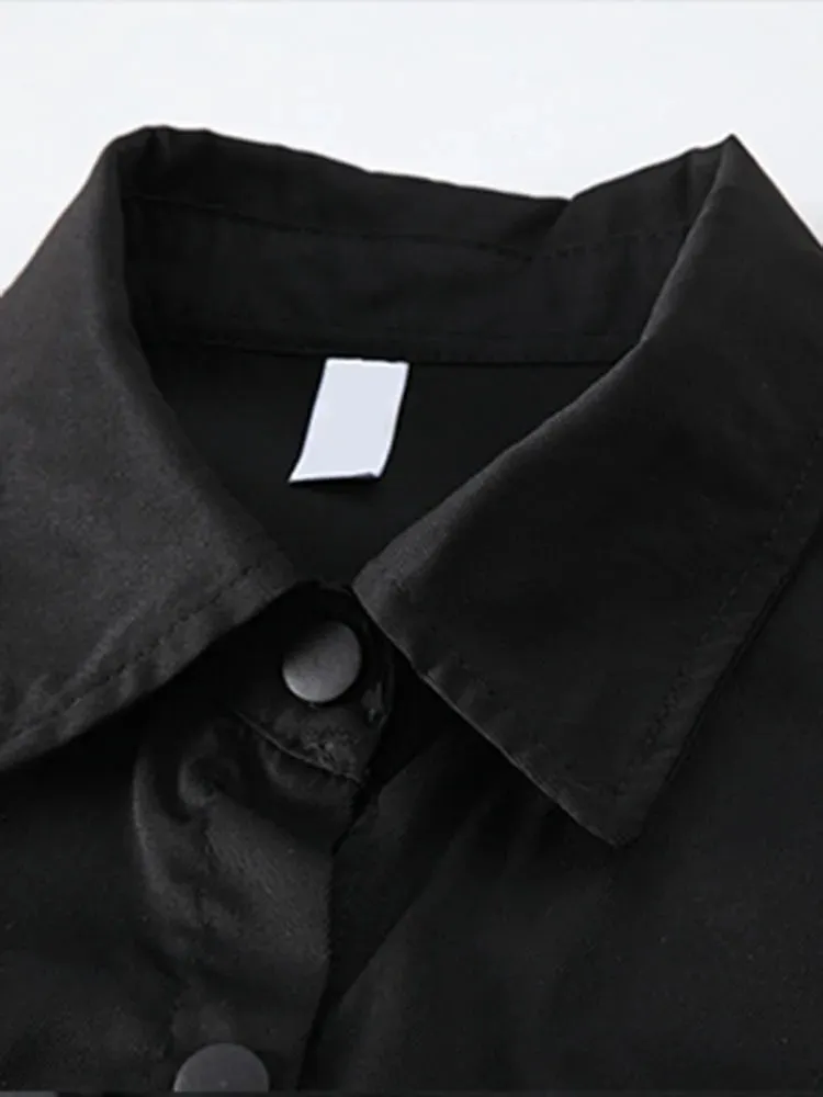 Pre Order:  Lace-Up Single-Breasted Loose Jacket