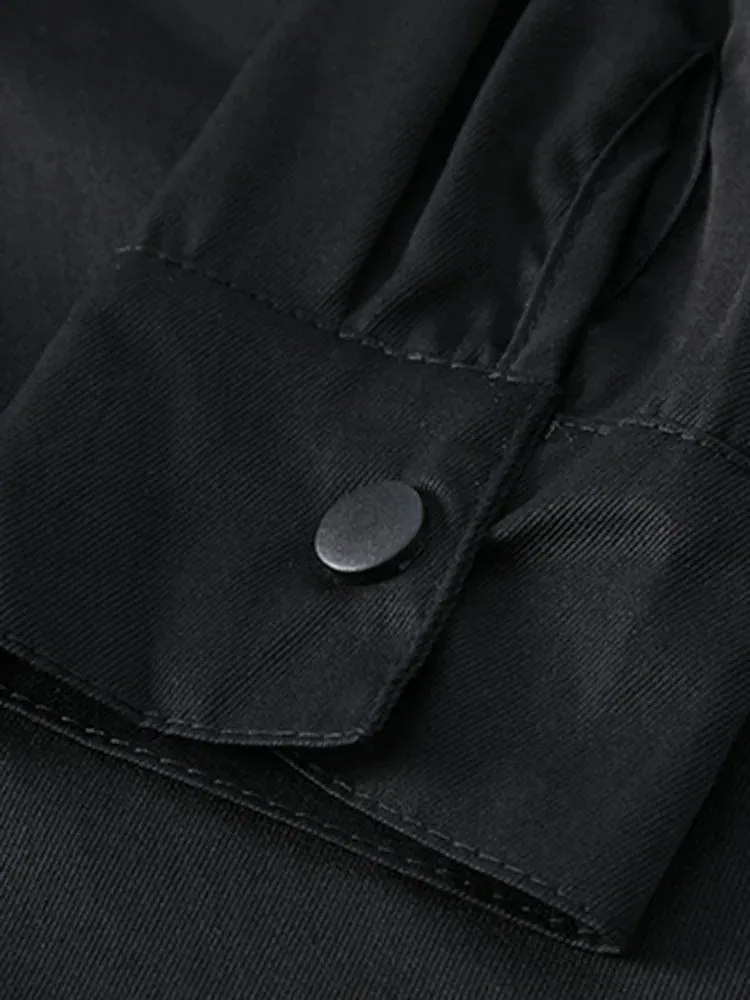 Pre Order:  Lace-Up Single-Breasted Loose Jacket