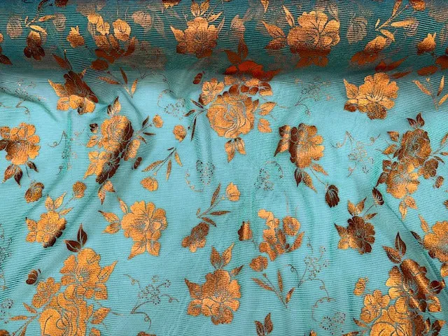 Rose - Foil Metal Chiffon