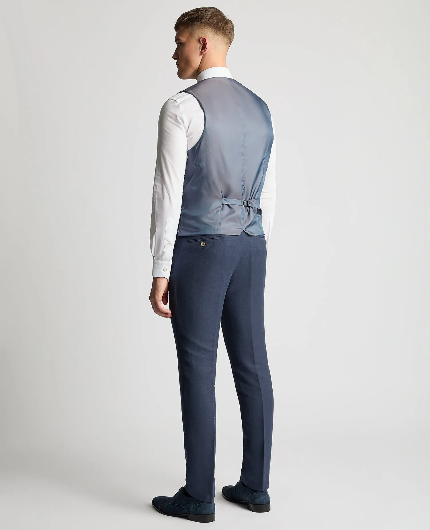 Slim Fit Linen-Blend Waistcoat