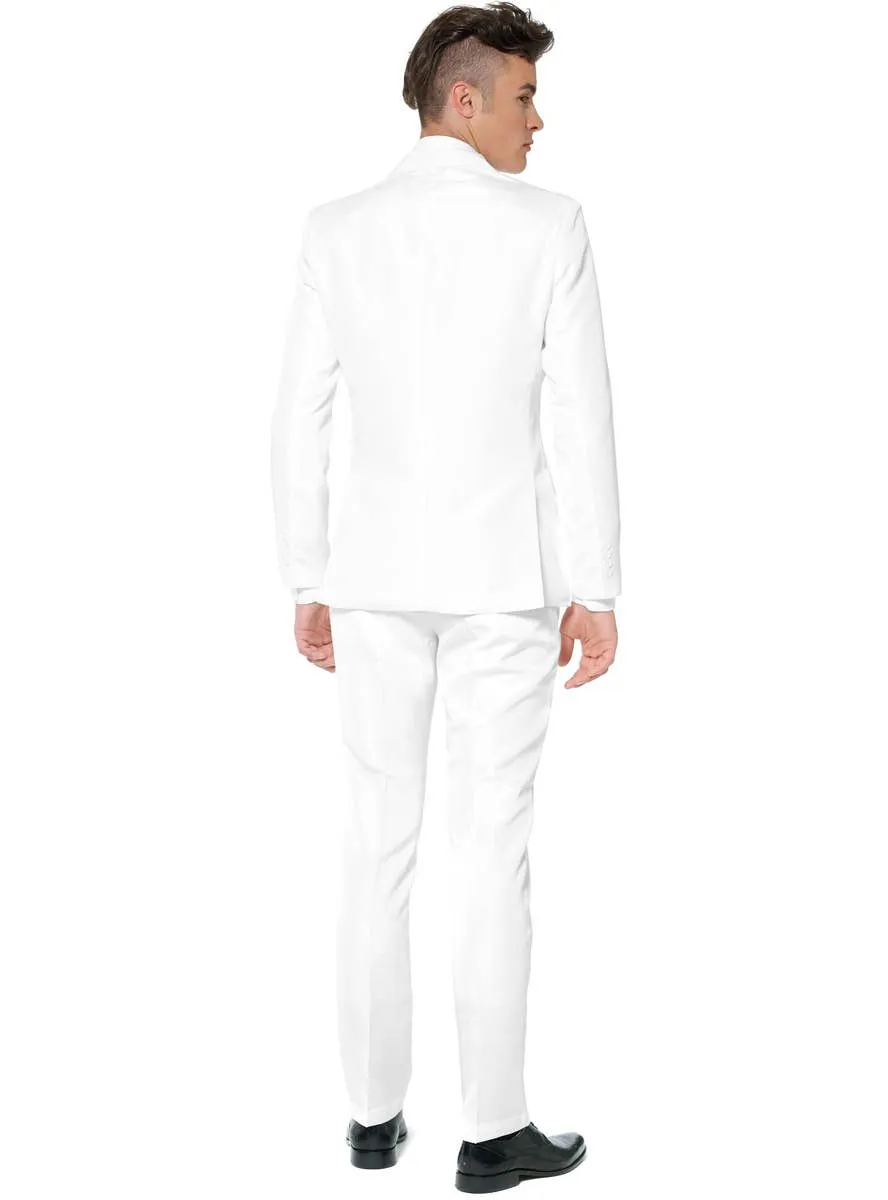 Solid White Mens Deluxe Suitmeister Costume Suit
