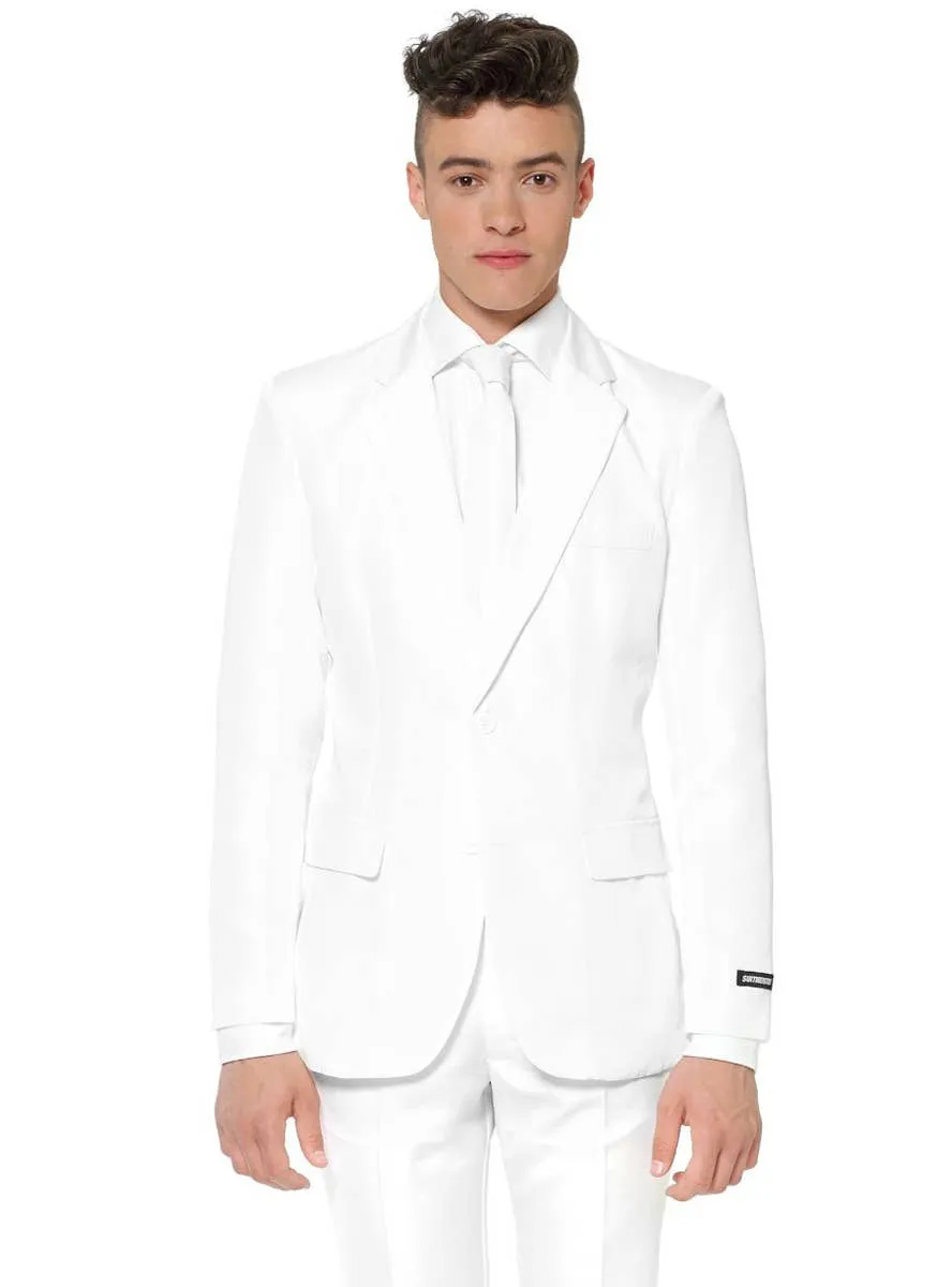 Solid White Mens Deluxe Suitmeister Costume Suit