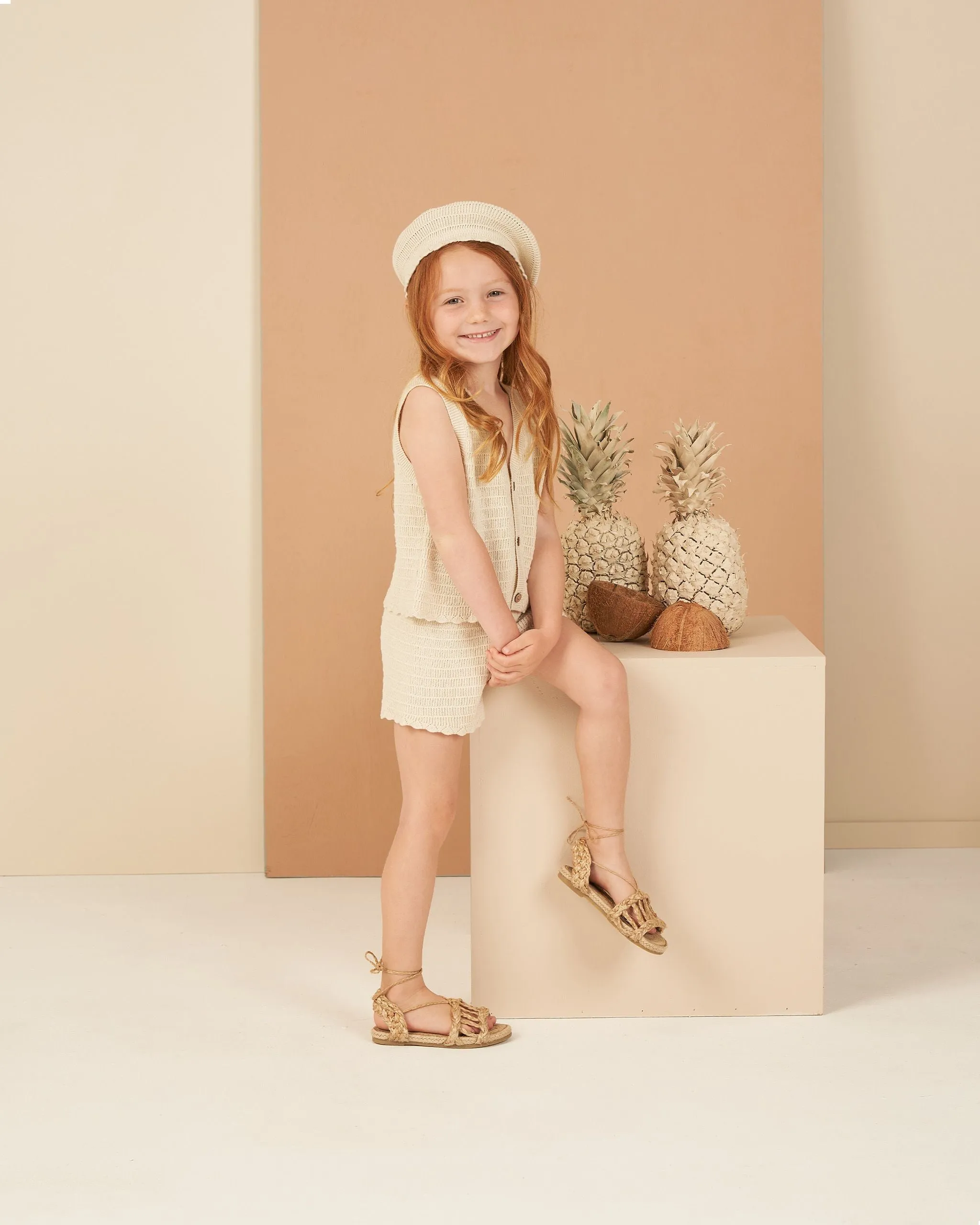The Knit Vest by Rylee   Cru - Natural - KIDS