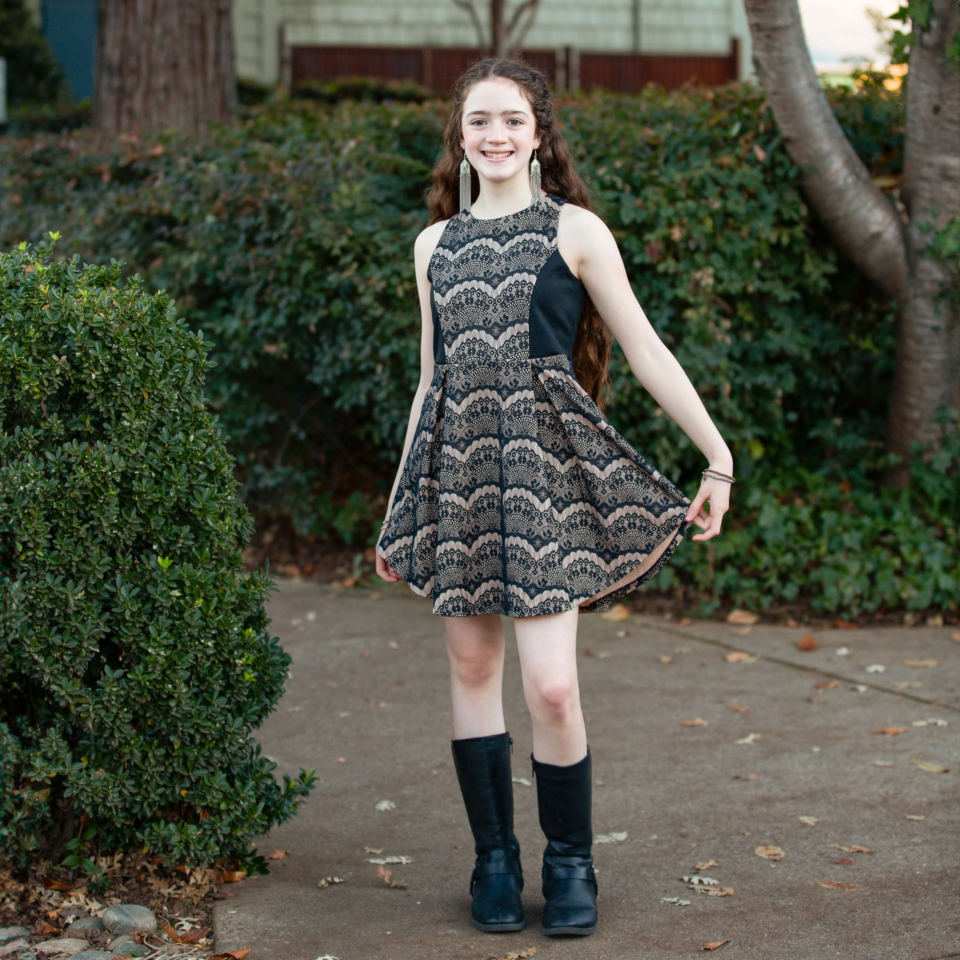 Tween Bonded Lace Dress